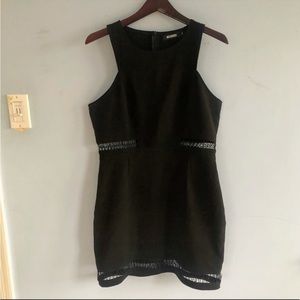 Missguided Black Crochet Detail Dress